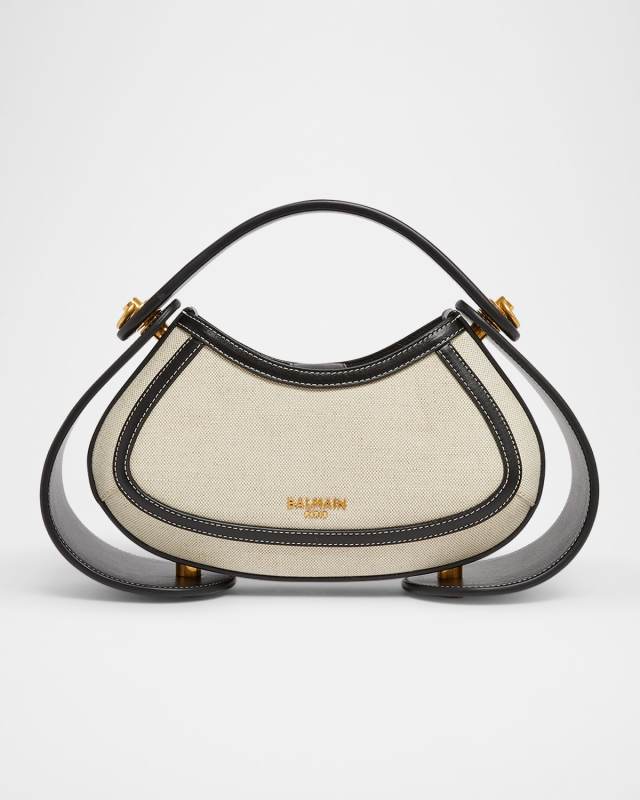 Jolie Madam Medium Top-Handle Bag in Canvas and Box Leather